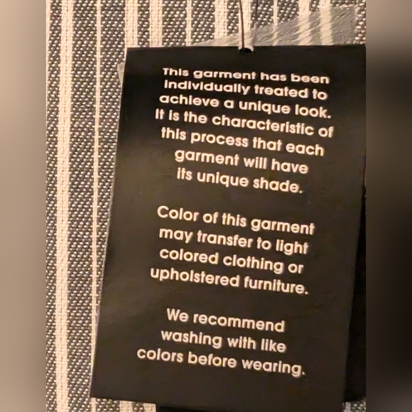 And Now This Men's Striped Oxford Dress Shirt Grey White Size -XL NWT Fast Ship - Picture 8 of 16